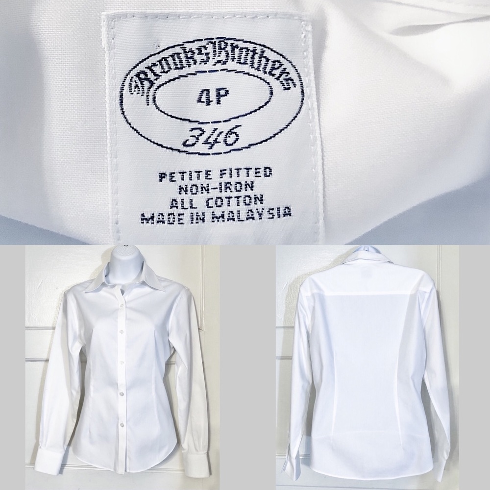 Brooks brothers crisp white button down shirt